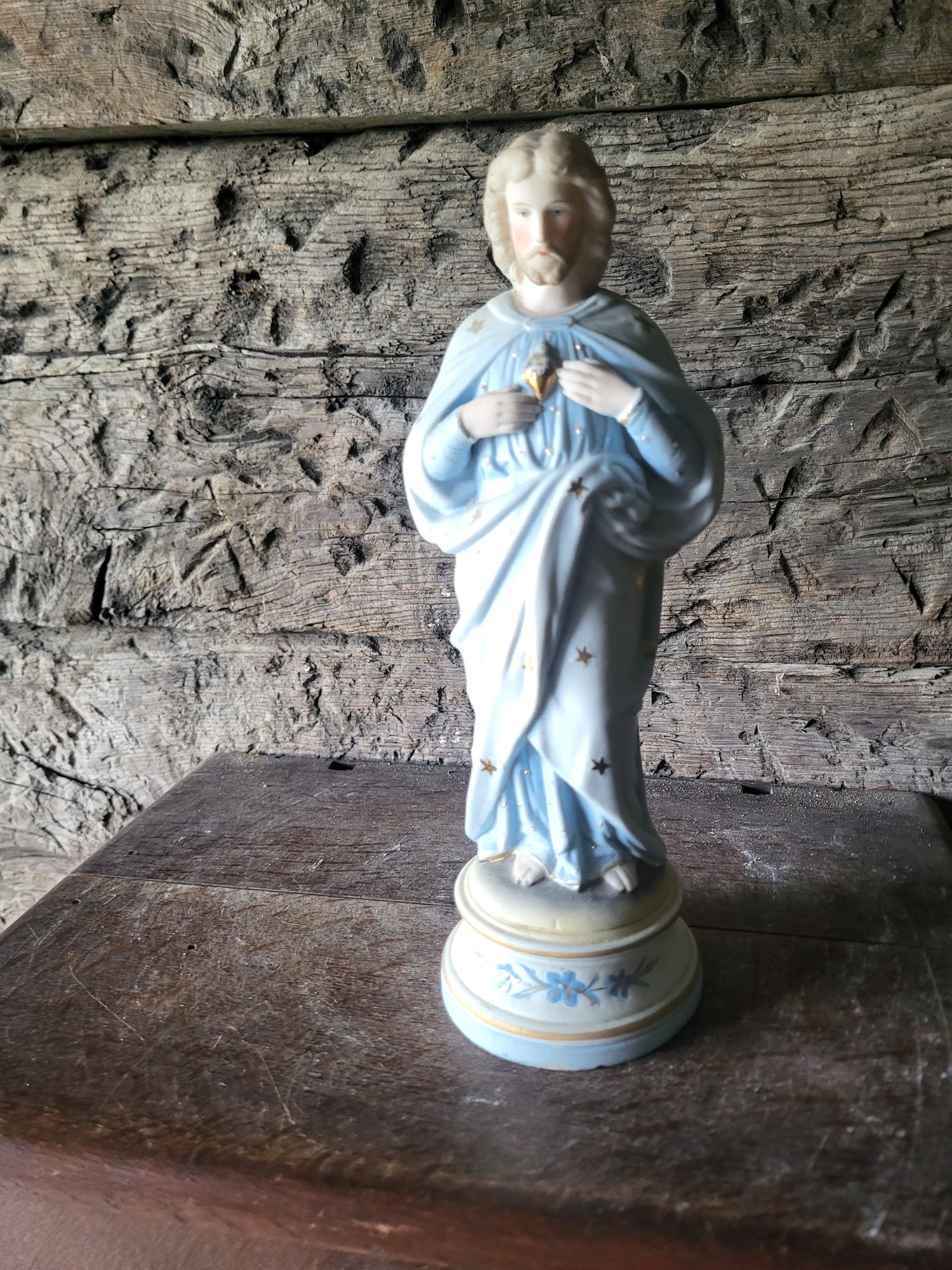Śliczna figurka biskwit Pan Jezus
