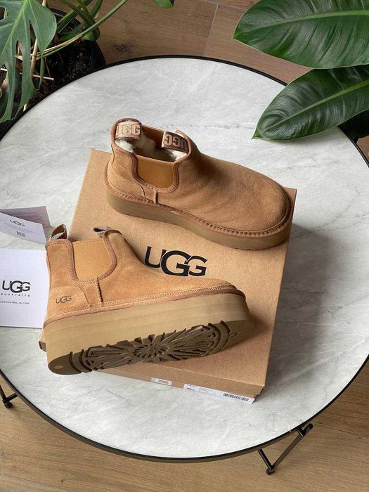 Женские ботинки UGG Neumel Platform Chelsea 36-41 Натур Замша! Купить!