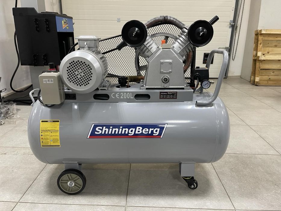Акція! Компресор 600 л/хв, ресивер 200 л ,ShiningBerg! Супер ціна!