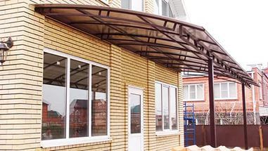 Установка и изготовление навеса