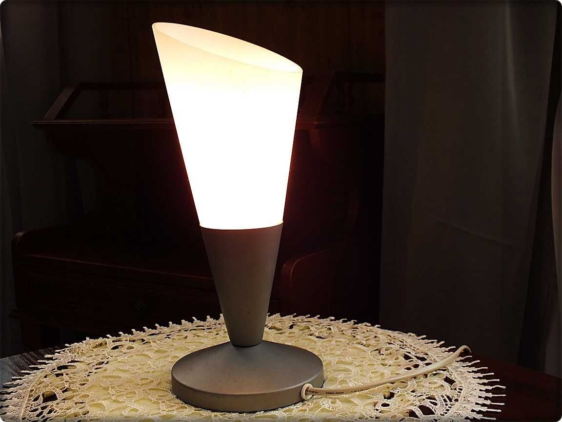Lampa / Lampka stołowa / nocna Kryolit IKEA Biała Space age PRL