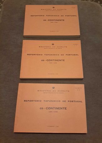 Reportório Toponímico de Portugal - 03 - Continente (3 volumes)
