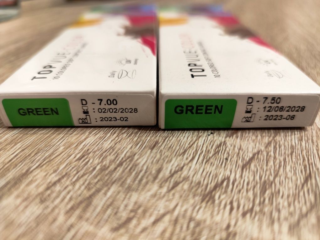 Soczewki jednodniowe kolorowe zielone TOPVUE Color Daily Green