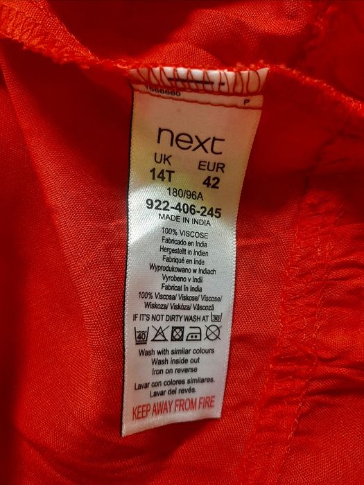 Plażowa- letnia sukienka flamenco,NEXT,rozm..14, nowa z metką,wiskoza