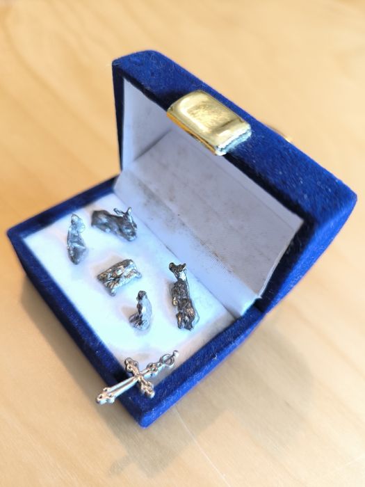 Presépio miniatura em prata de lei