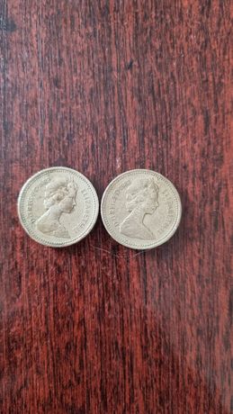 2 monety one pound 1983