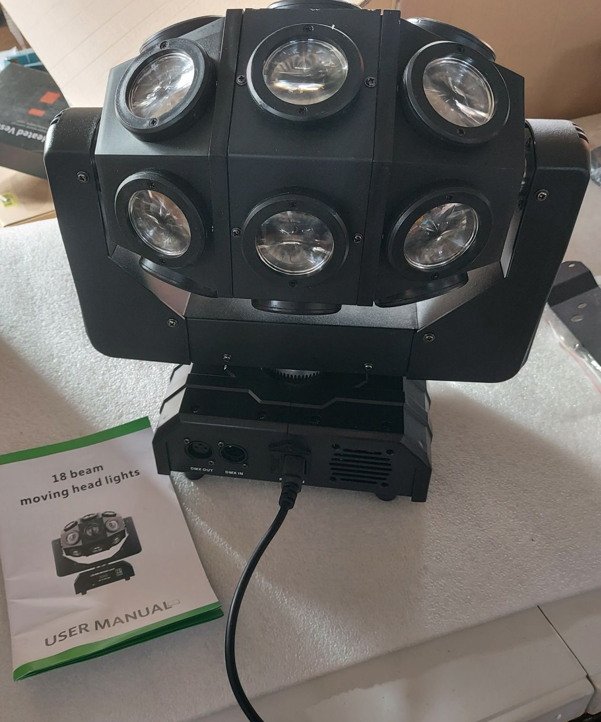 śWiatłO Imprezowe, LED Bee Eye Reflektor Z Ruchomą Głowicą 18X12W RGBW