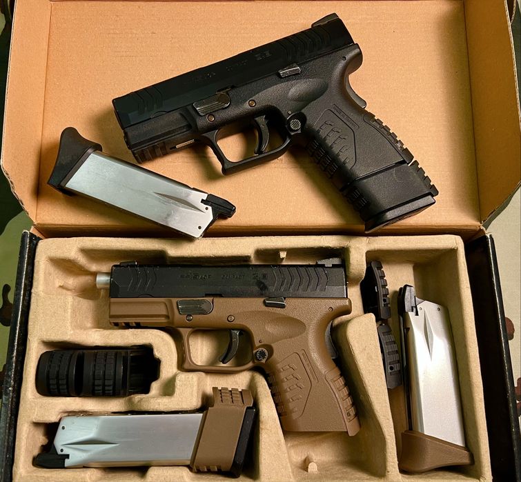 Airsoft WE duas pistolas XDM