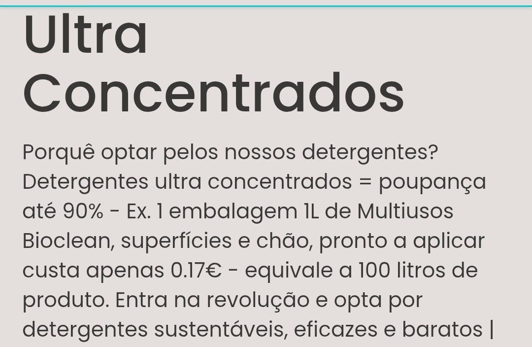 Detergentes Ultra-concentrados
