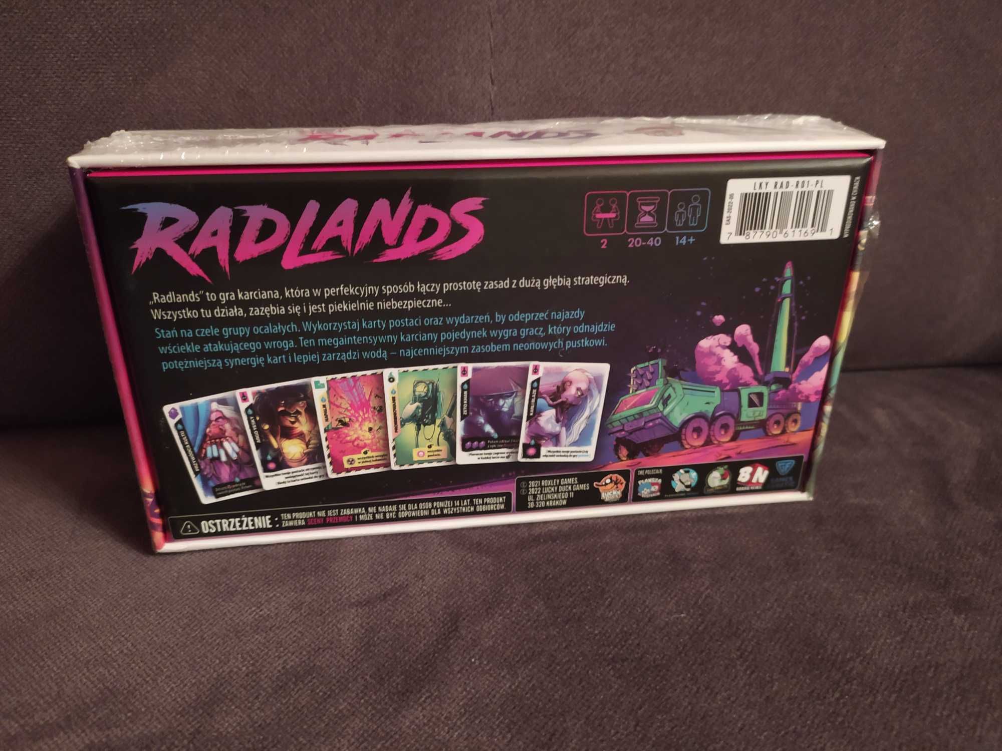 Radlands - gra planszowa/karciana. Jak nowa