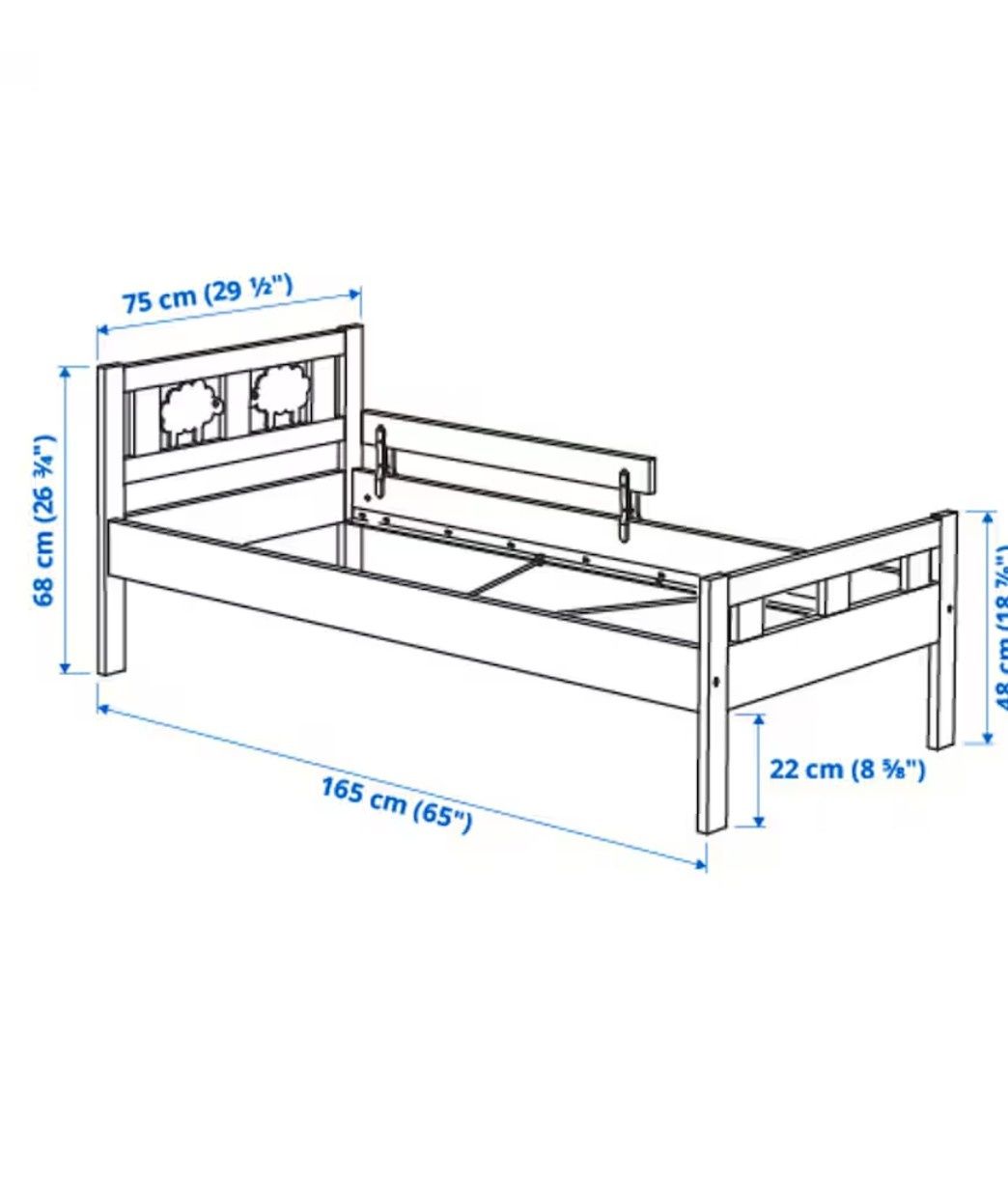 Cama IKEA KRITTER branca