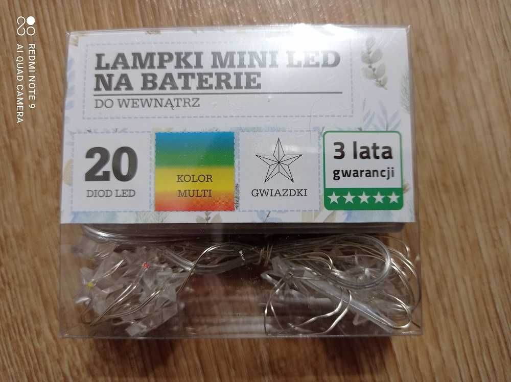 Lampki mini LED GWIAZKI MULTI nowe