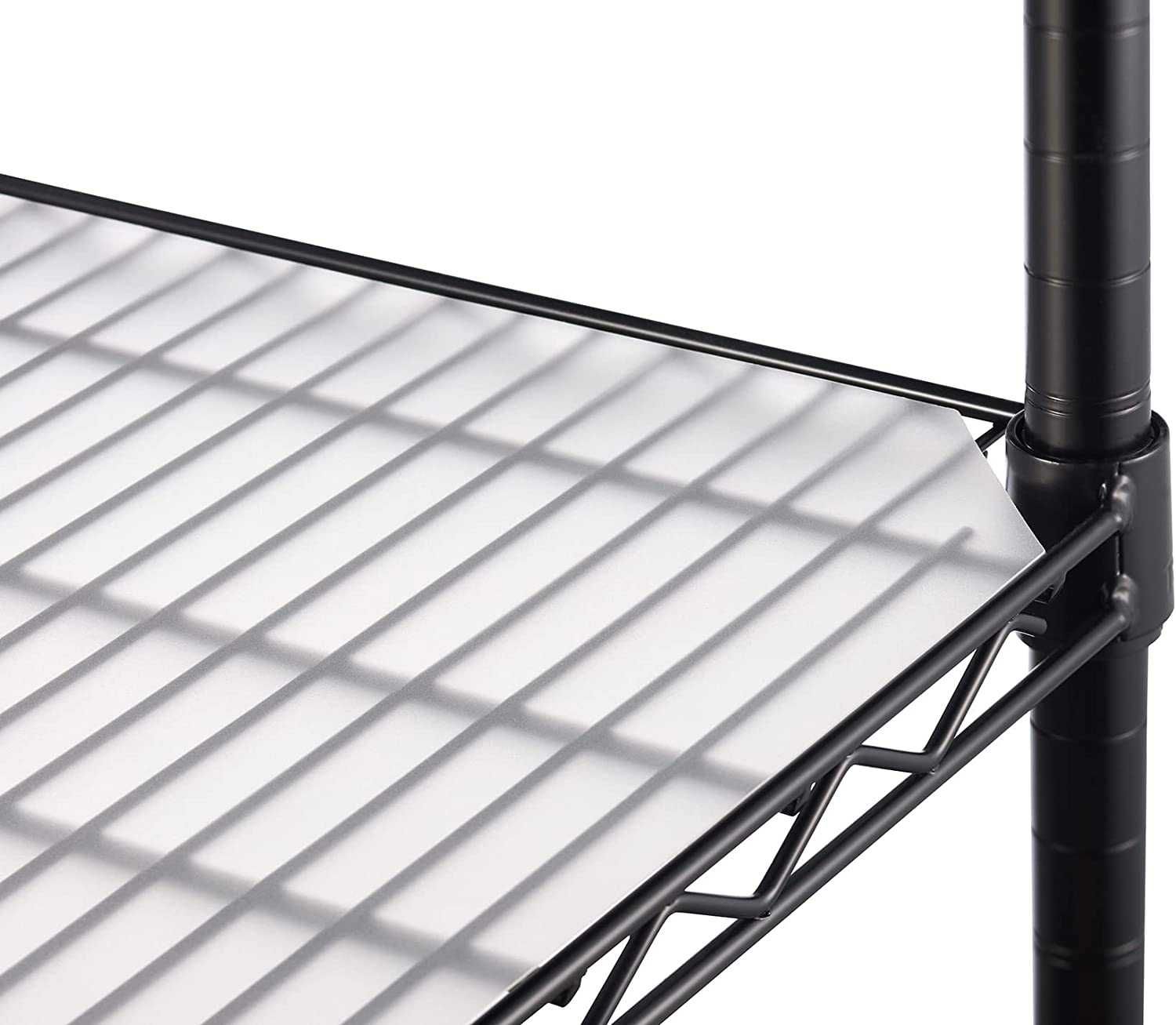 HEAVY DUTY Prateleiras metálicas pretas de 4 camadas/Black metal shelf