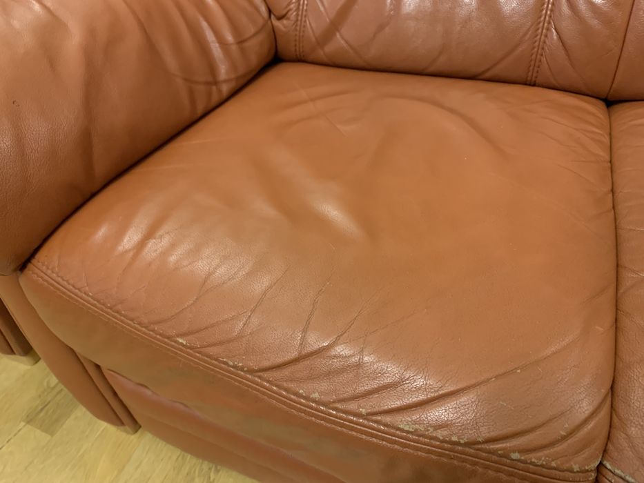Шкіряні дивани 3+2+1. Розкладний