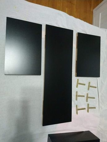 3 półki dekoracyjne czarne Form