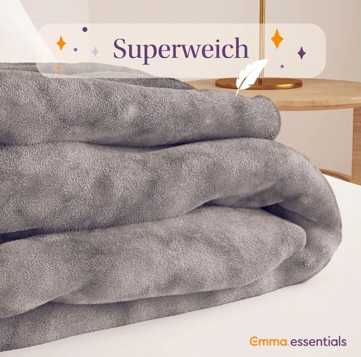 Przytulny koc na sofę, 150 x 200 cm, jasnoszary mikrofibra