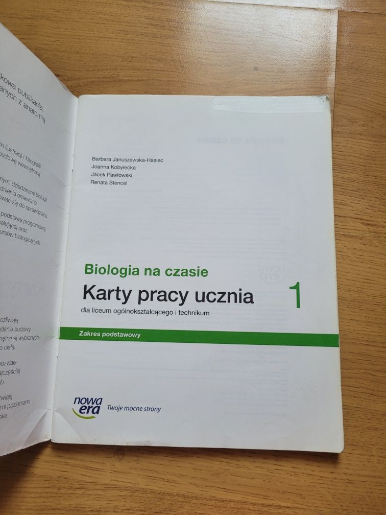 Karty pracy. Bologia na czasie 1. Zakres podstawowy