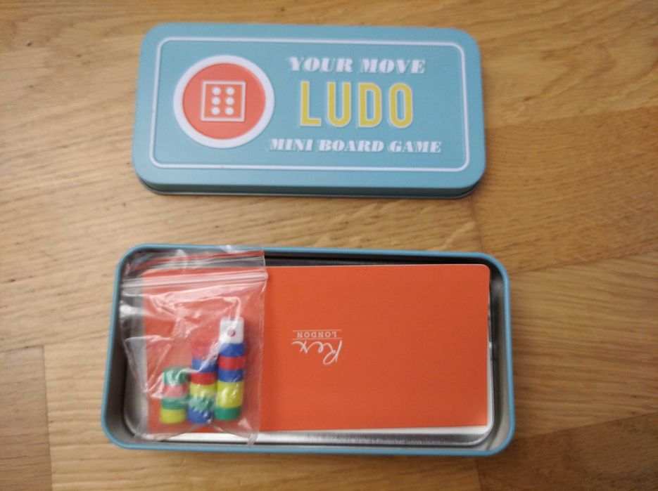 Gra Chińczyk Ludo podróżna rodzinna magnetyczna metalowe pudełko