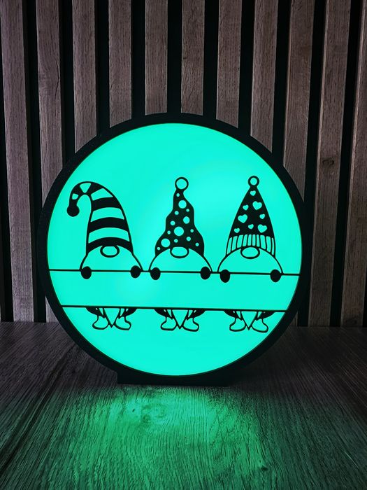 Świąteczna lampka nocna  LED RGB HandMade