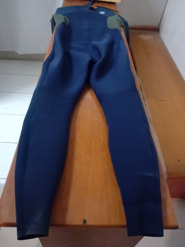 Fato de surf e mergulho p/ homem Olaian 500 neopreno   3/2  azul caqu