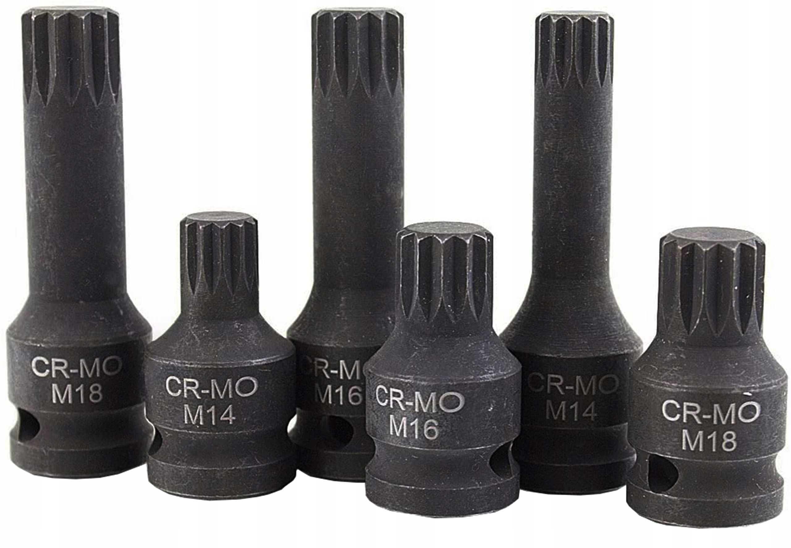 Klucze Bit Spline Udarowe 1/2 M14-M18 Xzn Piasta Vw Audi Skoda