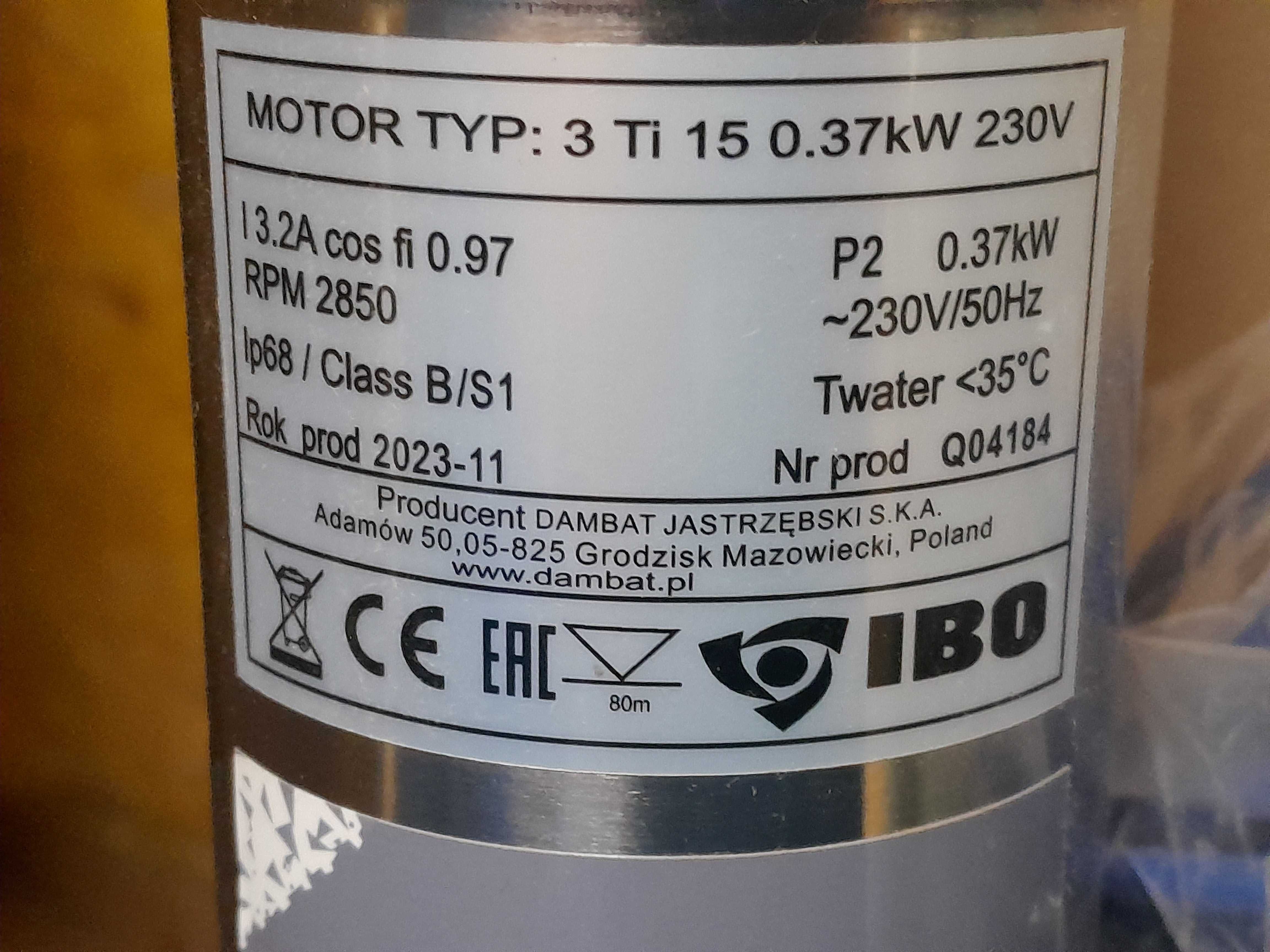 Zestaw pompa IBO 3 Ti 15 230V antypiaskowa + falownik IVR-08