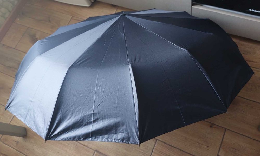 Зонт Xiaomi Eco 12 спиц автомат чёрный усиленный