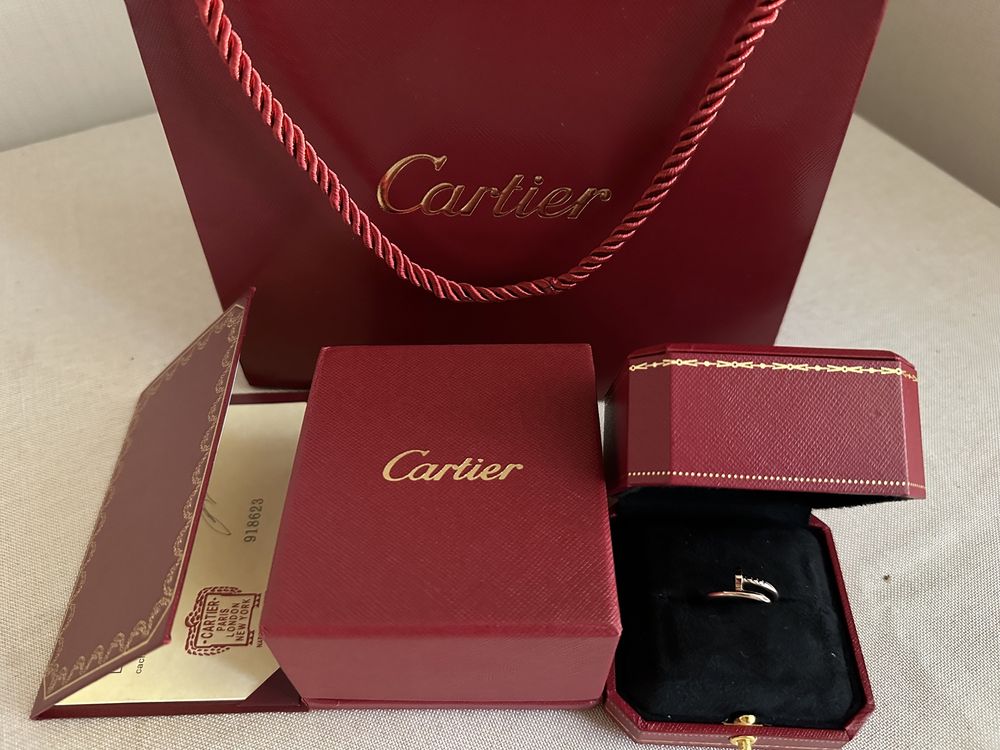 Золота каблучка кольцо Cartier цвях гвоздь juste un clou