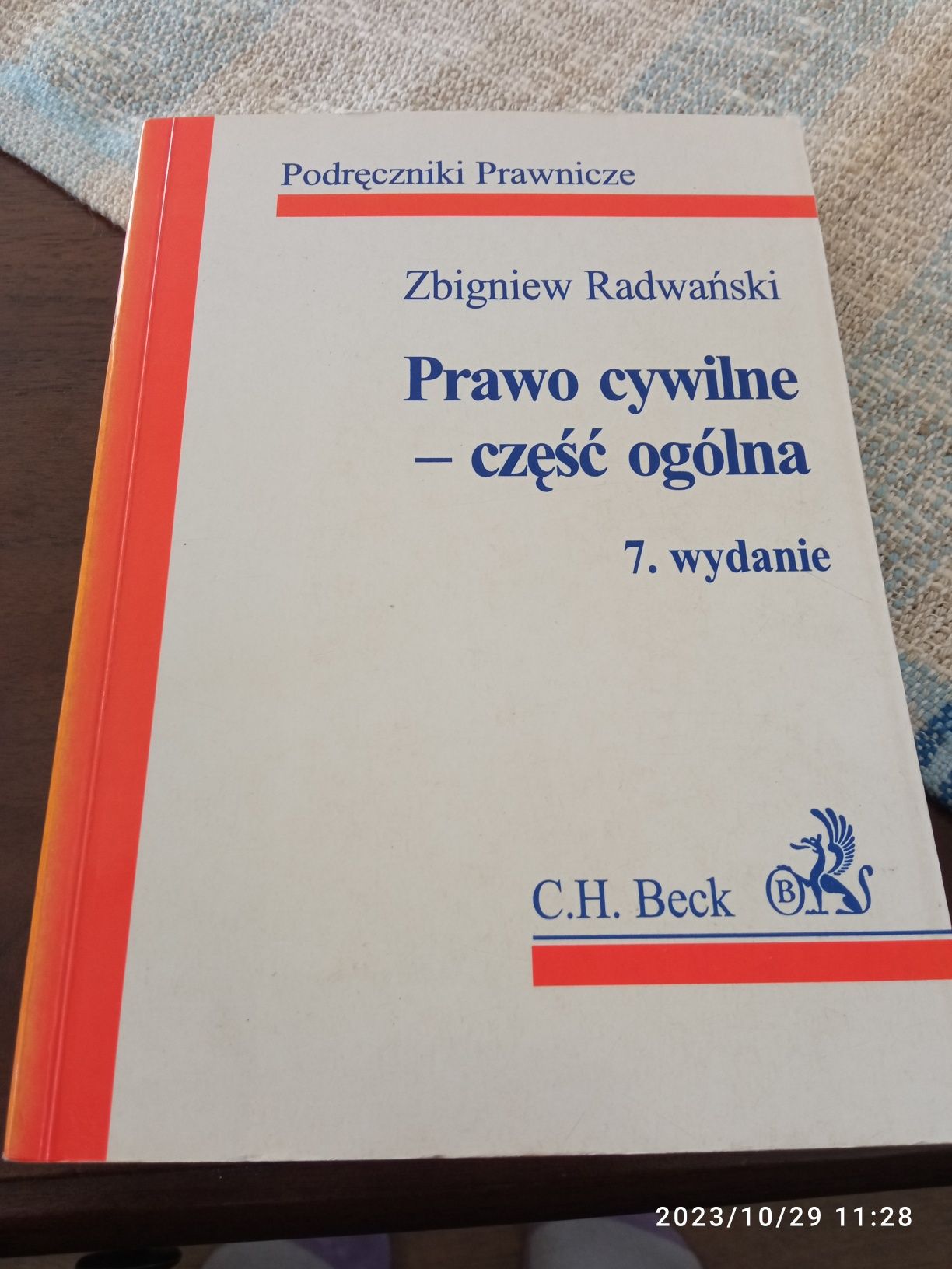 "Prawo cywilne-część ogólna" Zbigniew Radwański