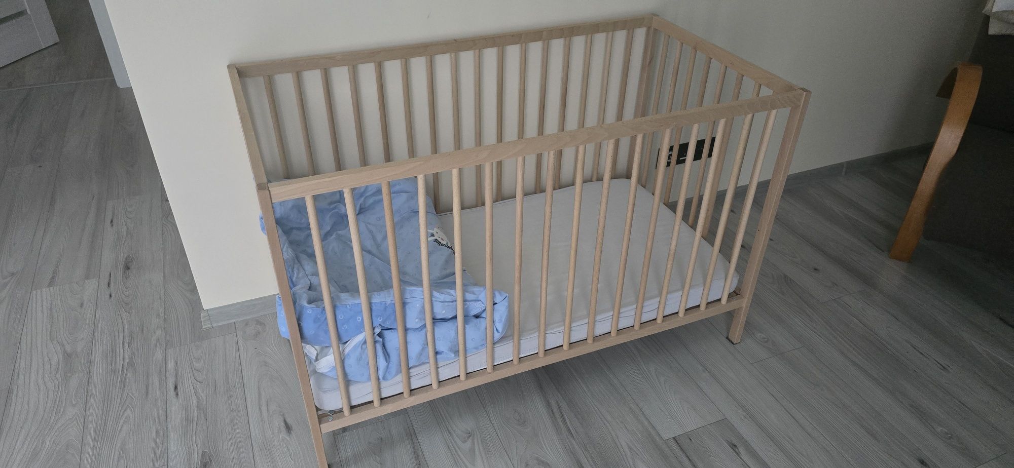IKEA SNIGLAR Łóżko dziecięce buk 60x120 + materac kokos-gryka