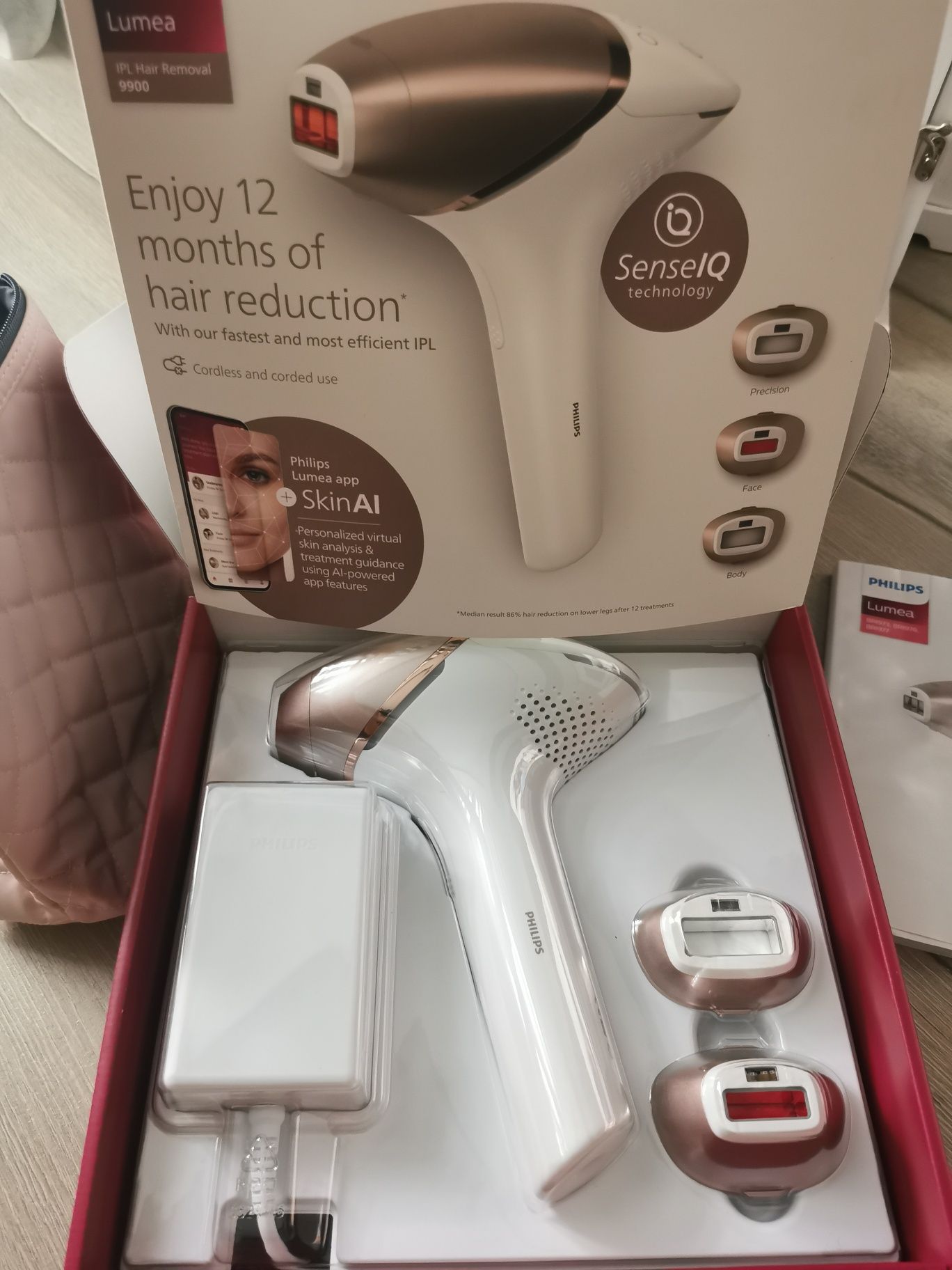 Depilator laserowy Philips Lumea 9900 IPL BRI973 00 SKIN AI z gwarancj