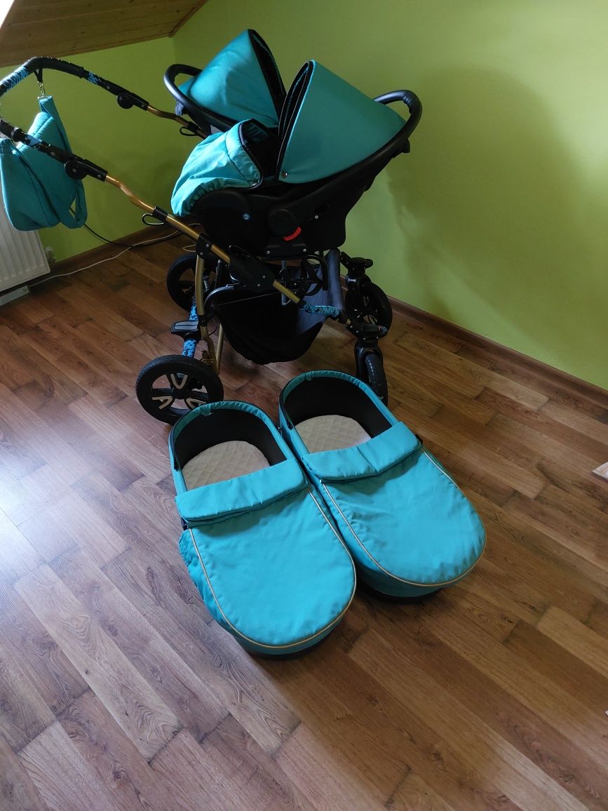 Sprzedam zamienię Wózek bliźniaczy wózek podwójny
