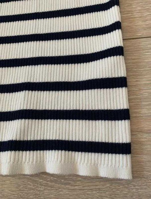 Лонгслів голів у смужку віскоза водолазка