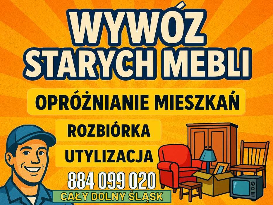 Opróżnianie mieszkań - Wywóz mebli gabarytów - Utylizacja - Ozonowanie