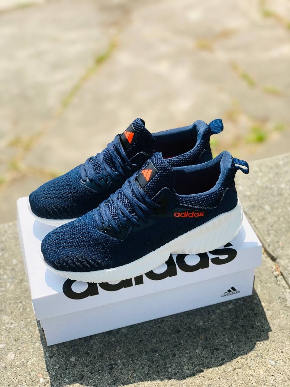 Мужские кроссовки adidas темно синие летние кроссы адидас