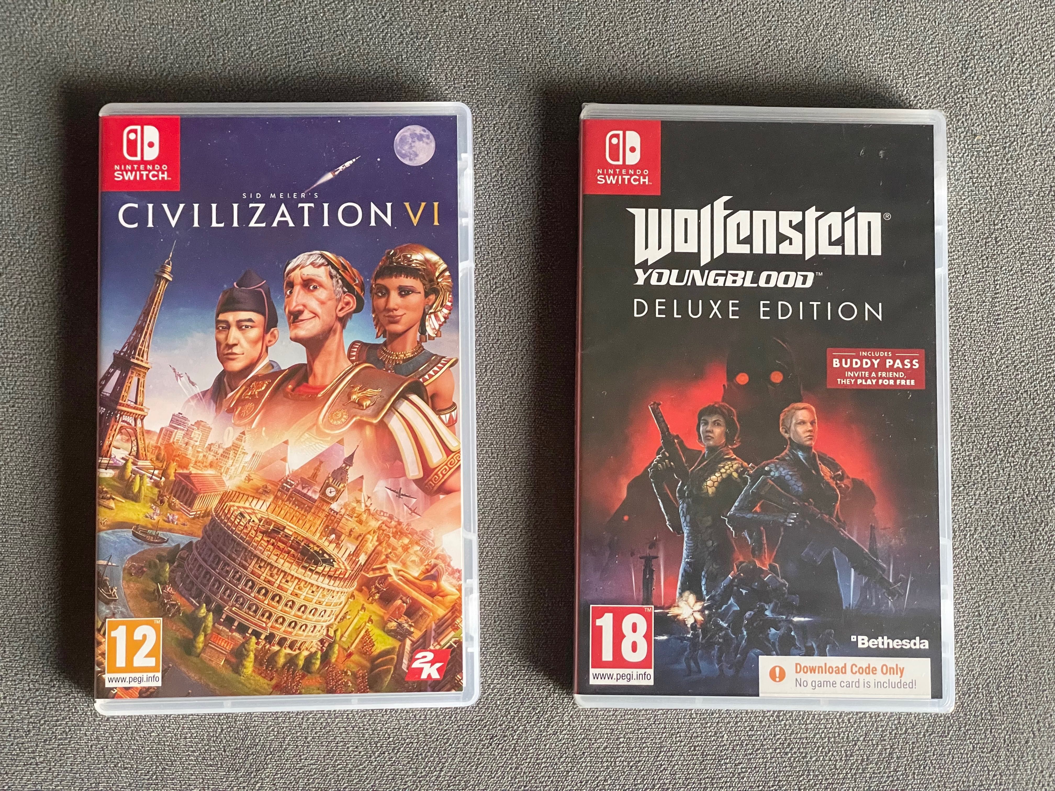 Civilization VI  - Wolfenstein YoungBlood [Selado] Nintendo Switch