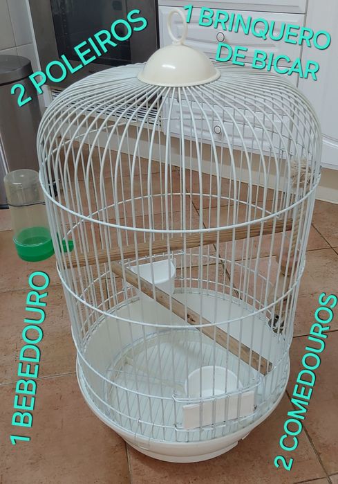 GAIOLA PARA AVES MÉDIO E PEQUENO PORTE. Casa,Varanda,Garagem,Quarto.