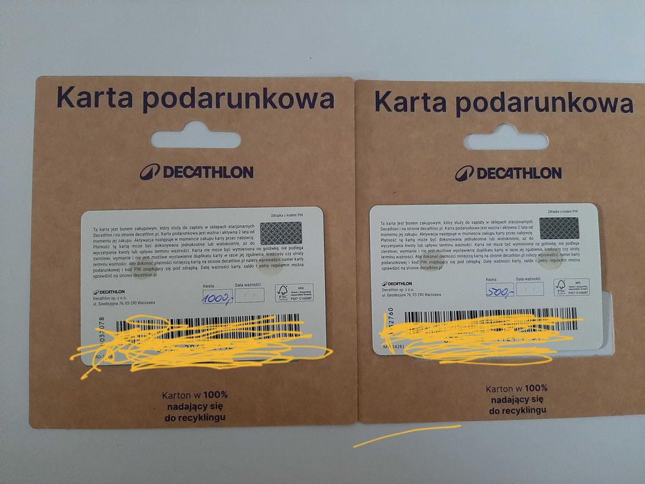 Karta podarunkowa decathlon