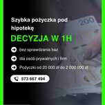 Szybka pożyczka hipoteczna - gotówka w 48h, bez BIK i banków