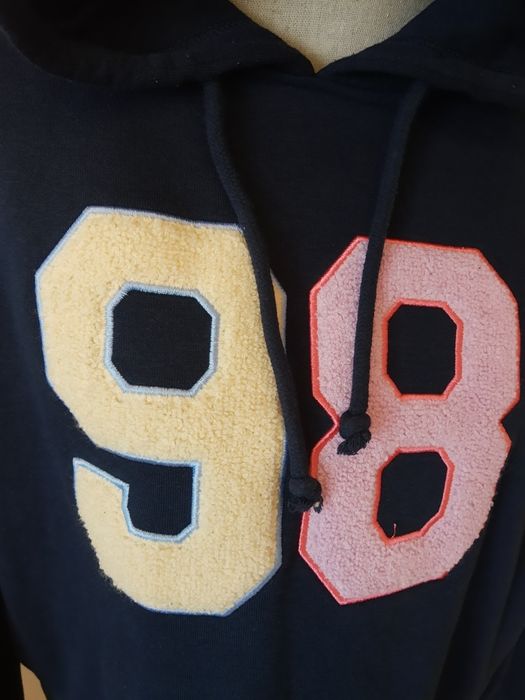 Bluza damska z kapturem krótka granatowa XL 42 44