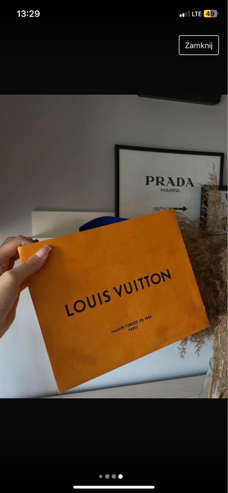 Papierowa torba po zakupach Louis Vuitton