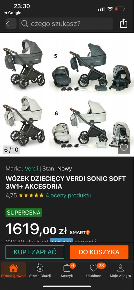Wózek 3 w 1 Verdi Sonic Soft