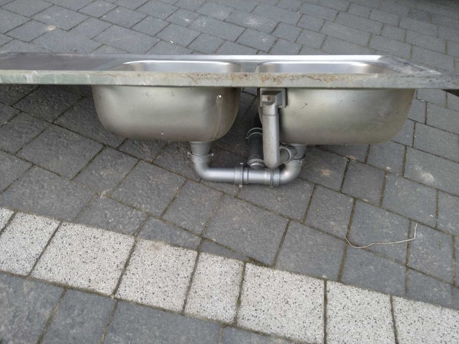 Zlew zlewozmywak dwie komory 120x50