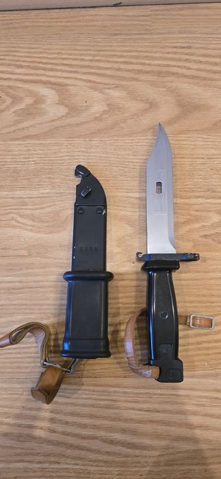 Bagnet AK 47 BERYL Z Polskiego Wojska nóż wojskowy 6H4 AKMS CZARNY