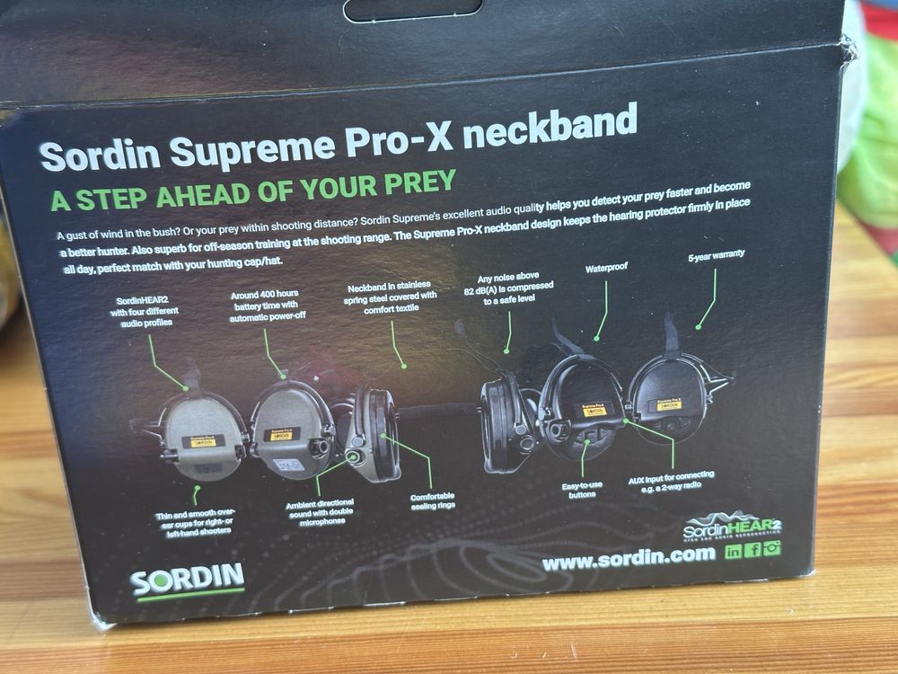 Активні навушники Sordin Supreme Pro X з заднім тримачем