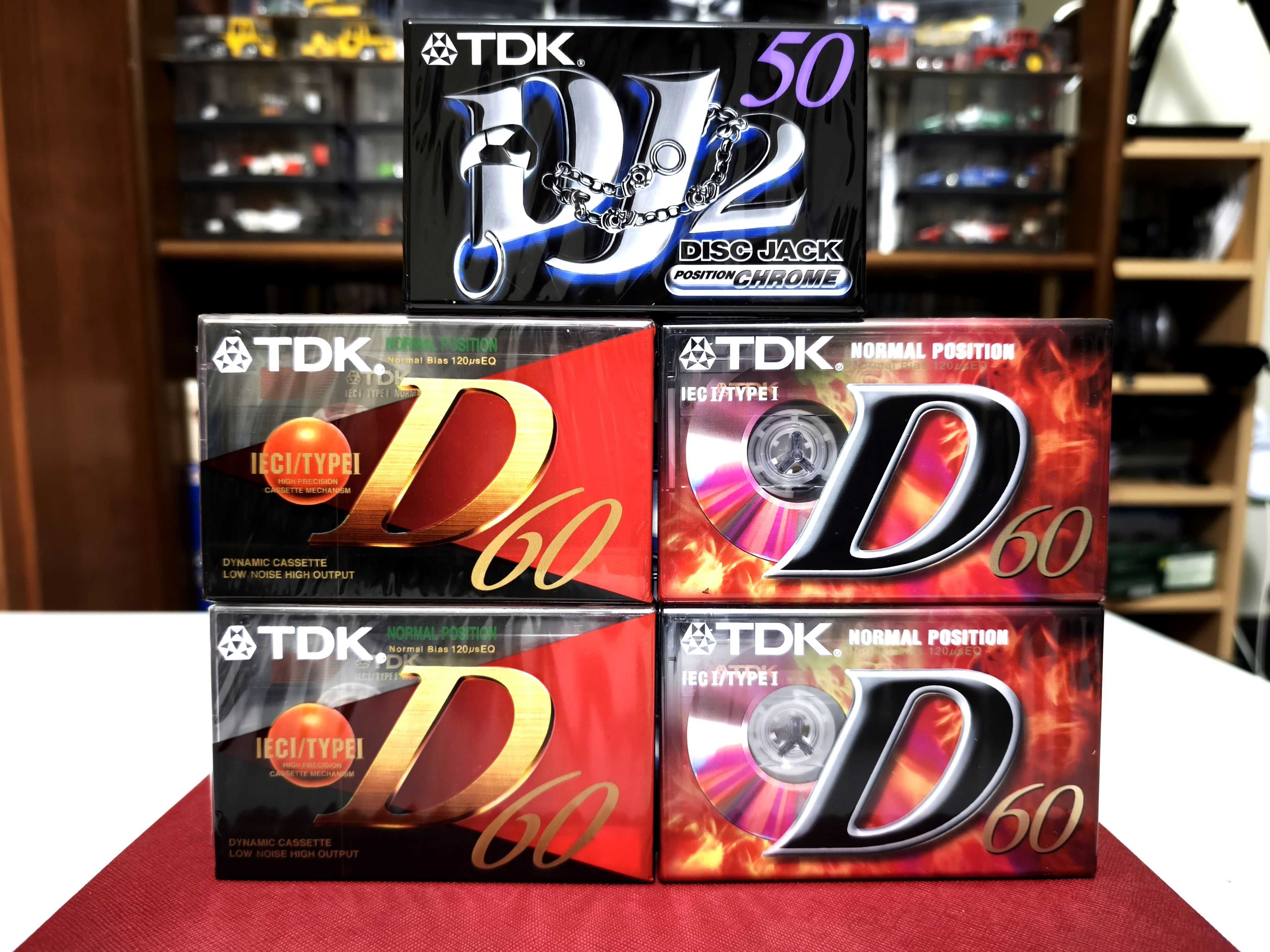 5x Cassetes TDK Novas e Seladas