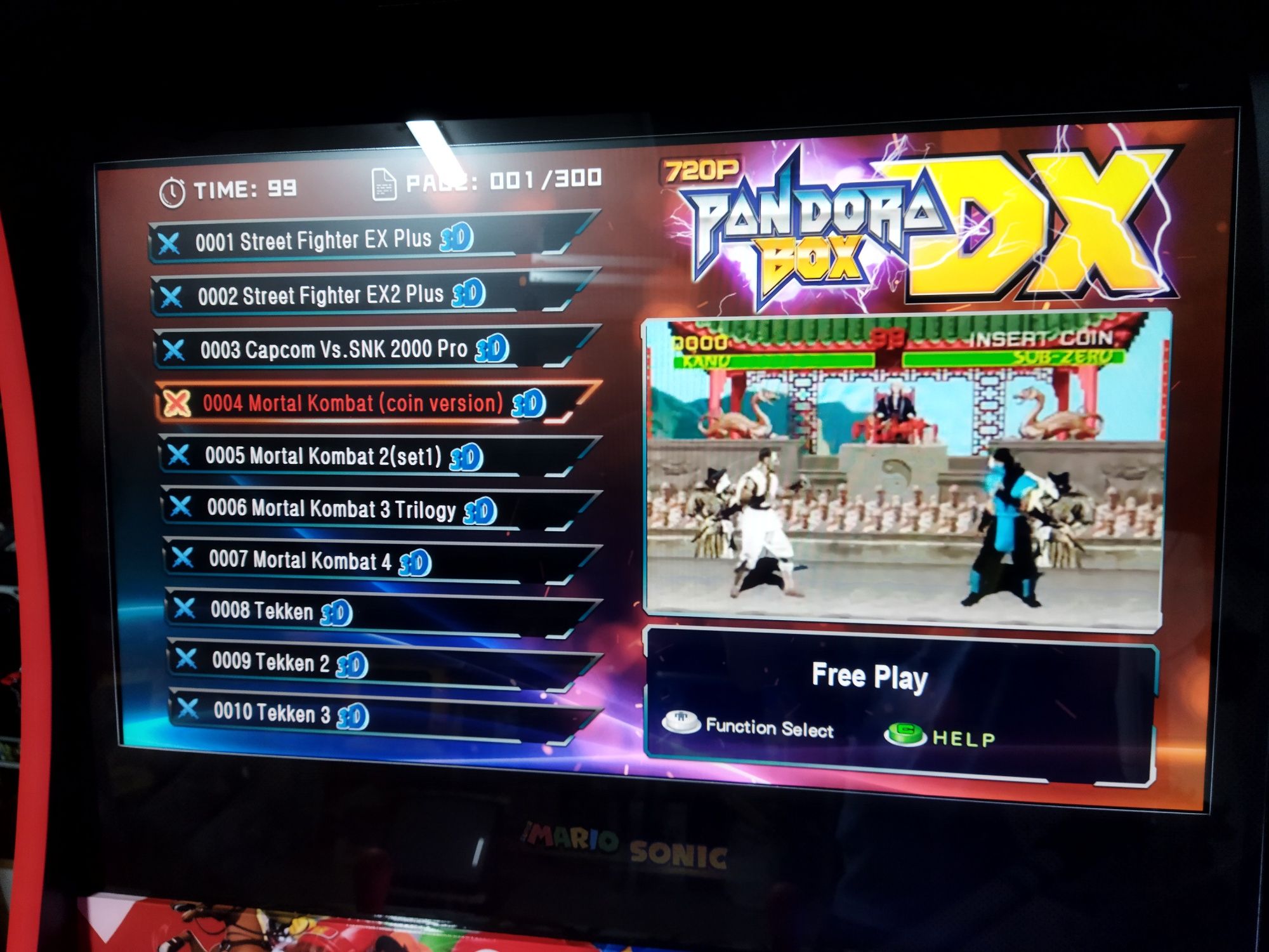 Arcade pinball Pandora box DX