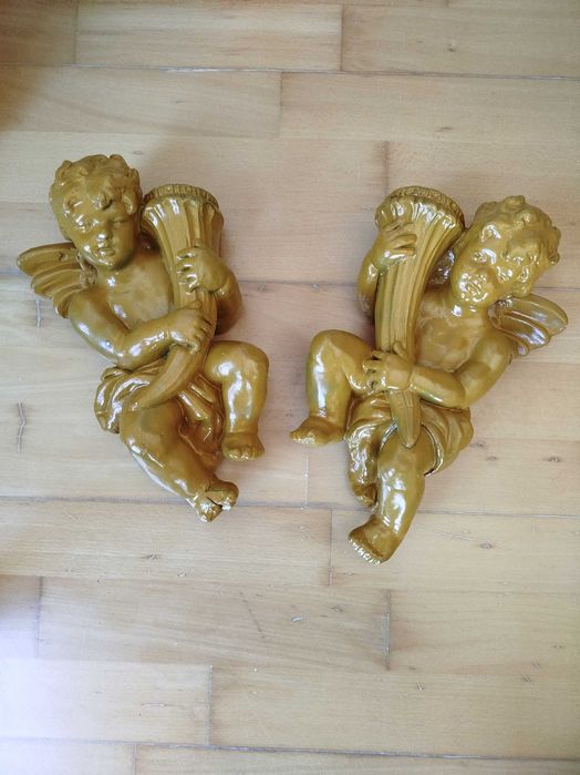 Par de antigas Esculturas de suspensão