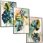 50x40 obrazy w ramie plakaty ramka MONSTERA AKWARELA SALON NATURA BOHO