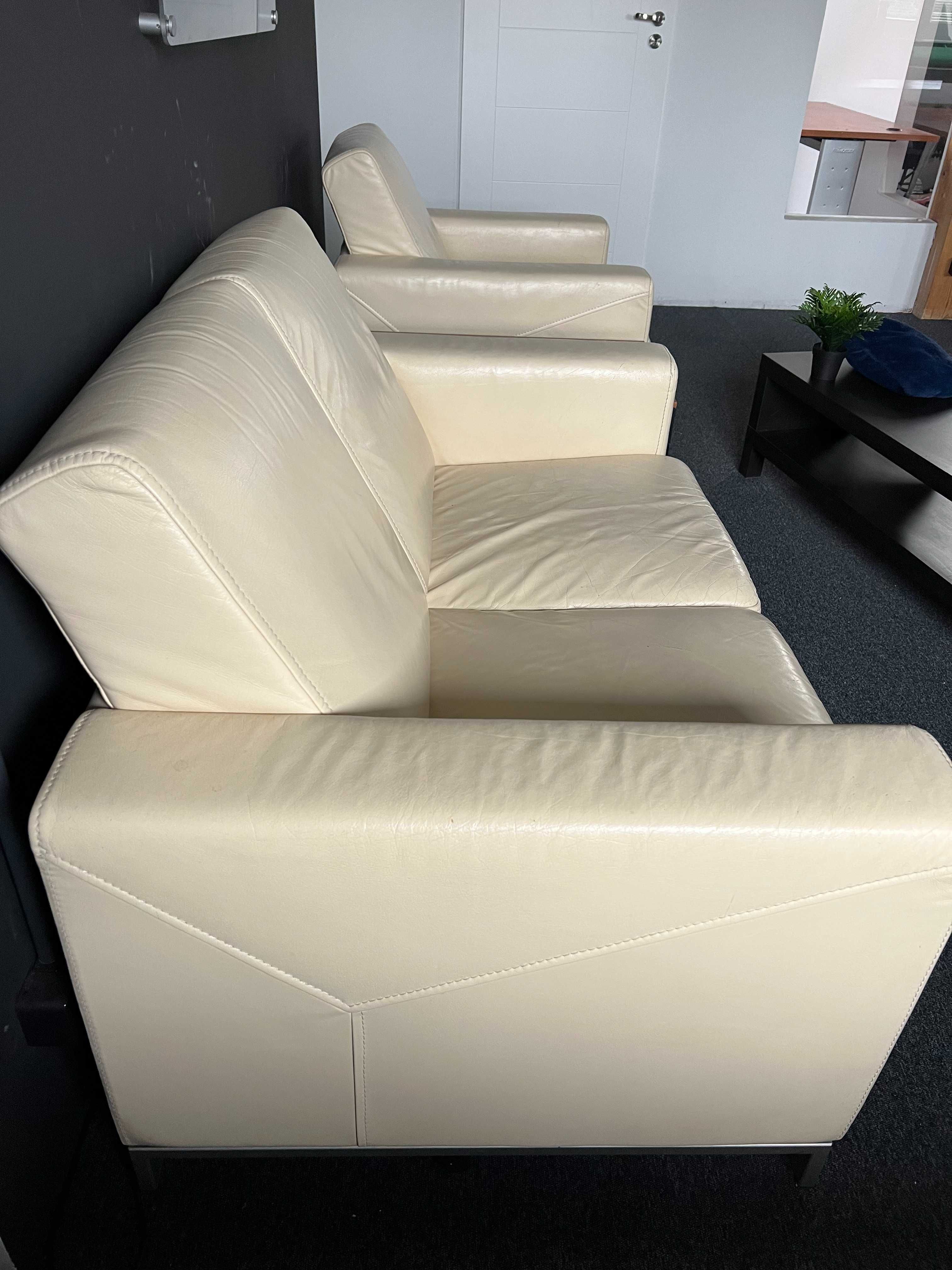 KLER ETIUDA komplet skórzana sofa i fotel